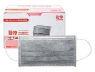 台灣康匠~友你 成人平面活性碳醫用口罩50入(醫療用口罩) MD雙鋼印