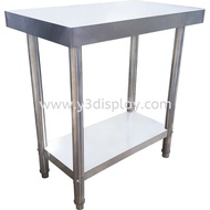 3' feet DIY 2 Tier (Layer) Stainless Steel Work Table Kitchen / Meja Dapur (80X45X85H CM) &amp; (90X60X85H CM)