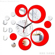 Xiaoqi Acrylic Mirror Clock Fashion Unique Wall Three-Dimensional Decoration Wallpaper Sticker Two-Color Round
