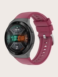 矽膠素色錶帶適用於華為手錶GT2E