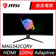 MSI微星 Optix MAG342CQRV 34型 UWQHD 1500R曲面電競螢幕 2K高解析 100Hz 1ms