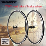 TAOK 700C Alloy Wheels Cosmic Road Bicycle Bike Wheel V Brake Aluminium Wheelset Bicycle Wheels Rims