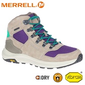 【MERRELL 美國 女 ONTARIO 85 MESH MID防水透氣登山健行鞋《淺棕/深紫》】ML500126/登山鞋