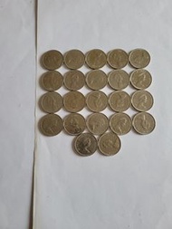香港:前殖民地:(少1元硬幣):全部1979年:小皇冠女王頭:(硬幣表面非常良好):平賣:共22個