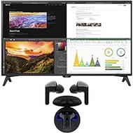 LG 43UN700T-B 43-inch 4K UHD 3840x2160 IPS USB-C HDR 10 Monitor Bundle Tone Free HBS-FN6 True Wireless Earbuds Bluetooth Meridian Audio with UVnano Case