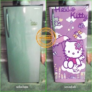 Hello Kitty Purple Umbrella Refrigerator Sticker