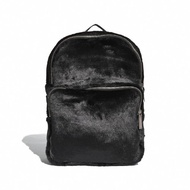 【adidas 愛迪達】後背包 Classic Backpack 愛迪達 流行時尚 絨毛 人造毛料 穿搭 黑 白(DH4373)