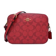 COACH 立體馬車LOGO緹花PVC相機斜背包(紅)