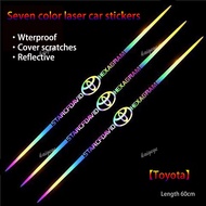 【Toyota】Colorful Laser Stickers Car Sticker Reflective Waterproof Exterior Accessories yaris corolla cross fortunr rav4