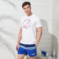 【NAUTICA】線條圖騰短袖T恤(白色)