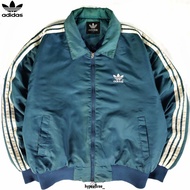 Vintage 90s Adidas Trefoil Blue White Windbreaker Jacket