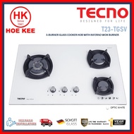 Tecno T23TGSV 3-Burner Glass Cooker Hob with Inferno Wok Burner Technology