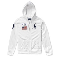 Polo Ralph Lauren 年度熱銷經典刺繡大馬國旗圖案連帽外套(女)-白色