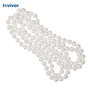 Loviver  Long White Pearls Necklace  Flapper Party Dress Up Costume Accessory