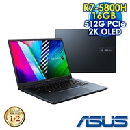 【安心三重送】ASUS VivoBook Pro M3401QA-0088B5800H (R7-5800H/16G/512G SSD/Vivobook Pro 14 OLED/午夜藍)