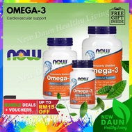 [Ready Stock KL+ Free Gift] NOW FOODS Omega-3 Molecularly Distilled Omega 3 Capsule