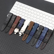 Top Brand Quality 28mm Nylon Cowhide Silicone Watch Strap Black Blue Folding Buckle Watchband for Franck Muller Series Watch