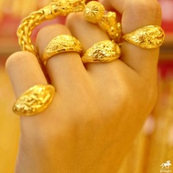 แหวนทองครึ่งสลึง ลายโปร่งมังกร คละลาย น้ำหนัก (1.9 กรัม) 96.5% ทองแท้ จากเยาวราช น้ำหนักเต็ม ราคาถูกที่สุด ส่งฟรี มีใบรับประกัน