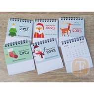 Mini 2023 Merry Christmas Table calendar, cute Sitting calendar 2023, mini cute desk calendar 2023, calendar gift, souvenir 2023