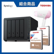 【組合商品】Synology DS920+ 網路儲存伺服器+東芝 14TB 企業碟x2+飛利浦吹風機