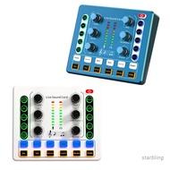 Star M8 Live Sound Card Sound board Sound Effect Board Audio Mixer for Live Broadcast, K Songs, Live Recording, Home KTV