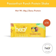 Heal Passionfruit Punch Protein Shake Powder - Dairy Whey Protein (16 sachets) HALAL - Meal Replacement, Protein