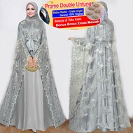 Gamis Pesta Terbaru Brukat jumbo xl mewah panjang PAYET Kebaya baju Modern Brokat tile BORDIR MANIK Glamour Mote Wisuda Remaja Kondangan Party Dress busui Gaun Muslimah Seragam Outer TG long Cape Cantik Original ihniamote Muslim wanita