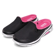 Skechers 涼拖鞋 Go Walk 5-Cakewalk 女鞋 懶人鞋 好穿脫 輕量 透氣 避震 黑 粉 124023BKHP
