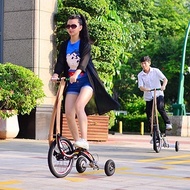 【Bowqi】Foldable Halfbike Folding Bike No Seat Fitness Bicycle Portable Exercise Tricycle Dynamic Stand Riding Exercise Bike