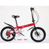 NOVICE Folding Bike Basikal Lipat size 20" Gear 7