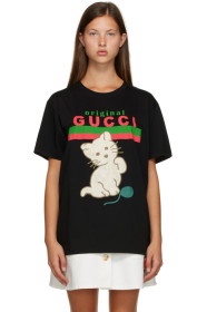 GUCCI黑色“Original Gucci” Cat T 恤