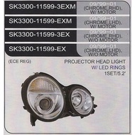 JK極光HID LED SONAR台灣秀山 BENZ賓士 E系列 W210 改款後09/'99~01 晶鑽魚眼光圈大燈 SK3300-11599-EX