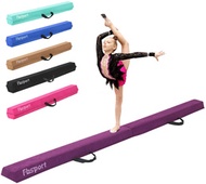 FBSPORT 8ft/9ft/10ft Balance Beam: Folding Floor Gymnastics Equipment for Kids Adults,Non Slip Rubbe