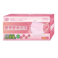 麗德 成人醫療口罩-粉紅 (50入/盒)【杏一】