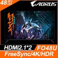 GIGABYTE AORUS FO48U HDR電競螢幕(48型/4K/120hz/1ms/IPS/HDMI 2.1/Type-c)