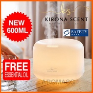 ⭐KIRONA SCENT 600ML ULTRASONIC DIFFUSER. Humidifier. Free Essential Oil. New 8 Led Light  [CHRISTMAS GIFT]