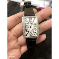 Real shot Franck Muller FM French Muller rectangular single row diamond watch female watch, quartz watch