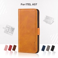 For ITEL A57 Case Luxury Leather Flip Case With Magnet Wallet Case With Card Holder For ITEL A57 Cover