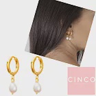 葡萄牙精品 CINCO Claire earrings 24K金耳環 迷你珍珠耳環