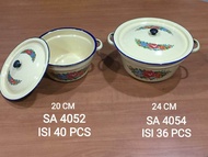 baskom enamel plus tutup
