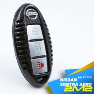 【2M2】NISSAN SENTRA AERO 日產汽車 碳纖維 鑰匙殼 鑰匙圈 感應晶片 鑰匙包 卡夢鑰匙保護殼