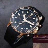 【TISSOT 天梭】水鬼 Seastar 1000 海洋之星300米計時手錶-黑x玫塊金框(T1204173705100)