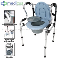 Medicus 963L Multipurpose Commode Chair Toilet Shower Seat Bathroom Chair Adult Walker Arinola Chair