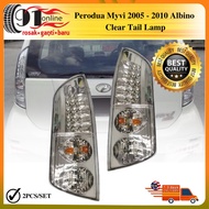 Vland Perodua Myvi Old  2005 - 2010 LED Tail Lamp Albino white lampu belakang clear