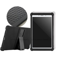 VXTRA 三星Galaxy Tab A 8.0 2019 LTE 全包覆矽膠防摔支架軟套 保護套(黑) T295 T290 T297