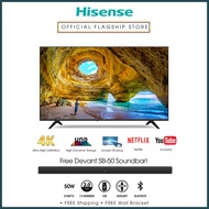 HISENSE 50-inch 50A7200FSVI 4K UHD Smart TV -Powered by VIDAA U with Netflix, YouTube and Anyview Cast with FREE Wall Bracket and Soundbar