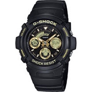 CASIO 卡西歐 G-SHOCK 賽車運動手錶-金x黑 AW-591GBX-1A9DR