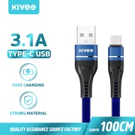Kivee Kabel Data Fast Charging 3.1A Quick Charging. Micro USB/Type C/lightning, Kabel tahan lama, pengecasan cepat, arus stabil. Kompatibel dengan Huawei, Android, Oppo, Xiaomi.