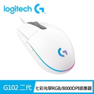【Logitech G】G102 炫彩遊戲滑鼠(白)