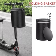 Large Bicycle Front Basket Bag Hook Detachable Foldable Waterproof With Cover For Bike E-bike Scooter Universal